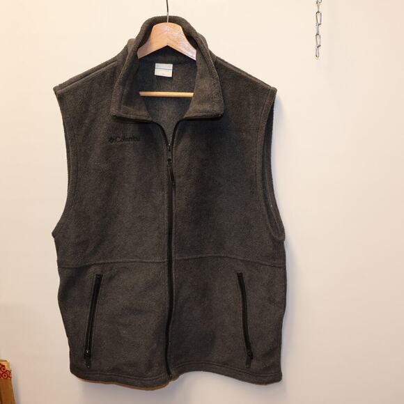 Columbia Sportswear Jacket Size M Gray Sleeveless Vest Zip Front Pockts - Picture 12 of 12